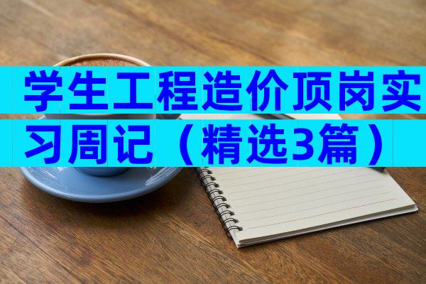 学生工程造价顶岗实习周记（精选3篇）