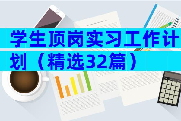 学生顶岗实习工作计划（精选32篇）