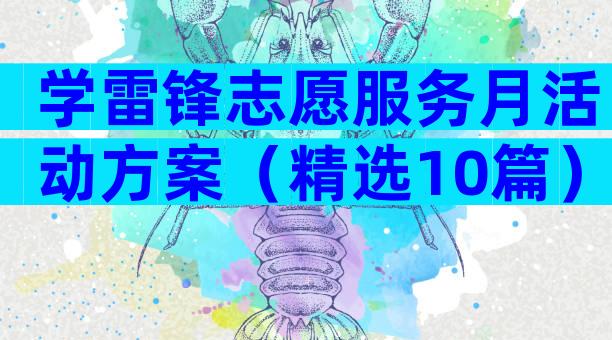 学雷锋志愿服务月活动方案（精选10篇）