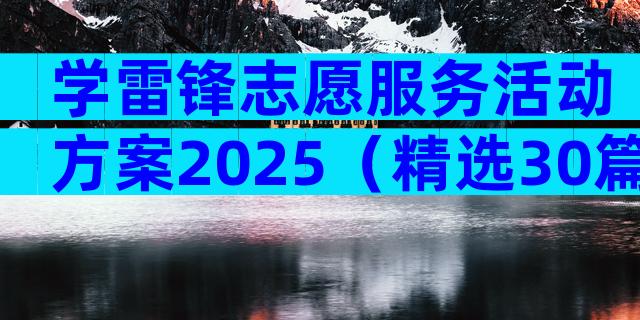 学雷锋志愿服务活动方案2025（精选30篇）