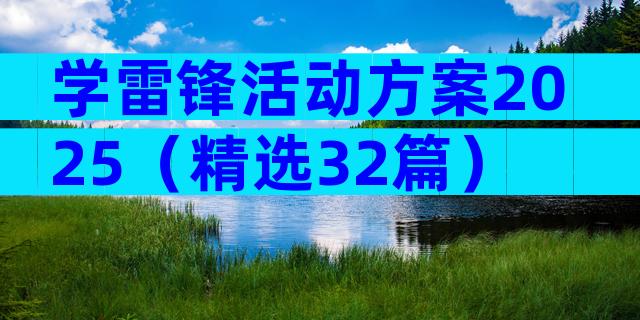 学雷锋活动方案2025（精选32篇）