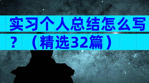 实习个人总结怎么写？（精选32篇）