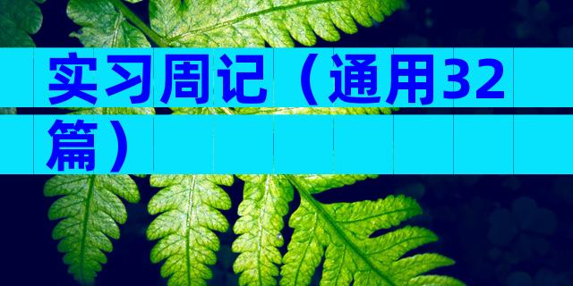 实习周记（通用32篇）