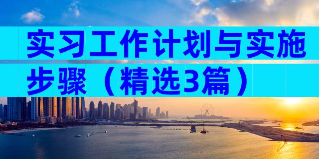 实习工作计划与实施步骤（精选3篇）