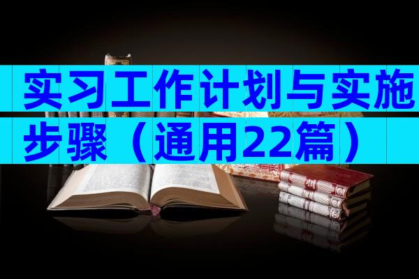 实习工作计划与实施步骤（通用22篇）