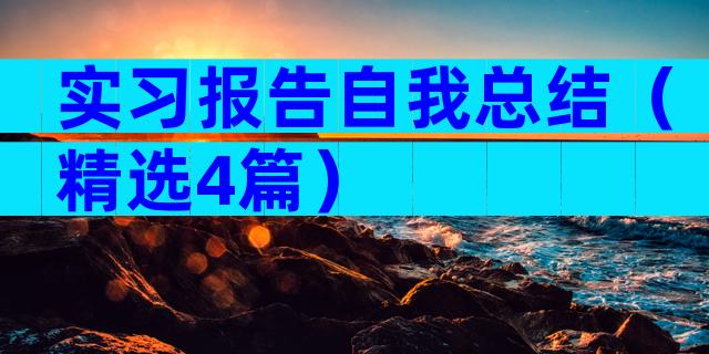实习报告自我总结（精选4篇）