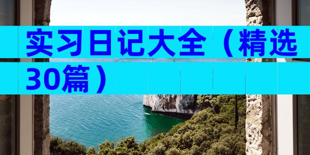 实习日记大全（精选30篇）