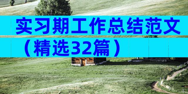 实习期工作总结范文（精选32篇）