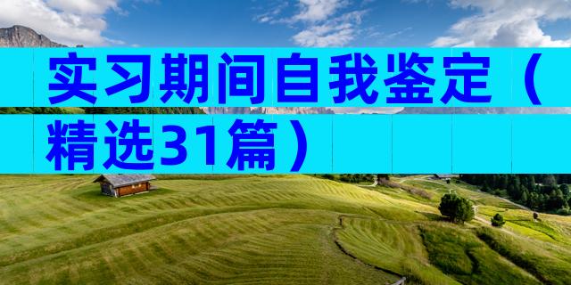 实习期间自我鉴定（精选31篇）