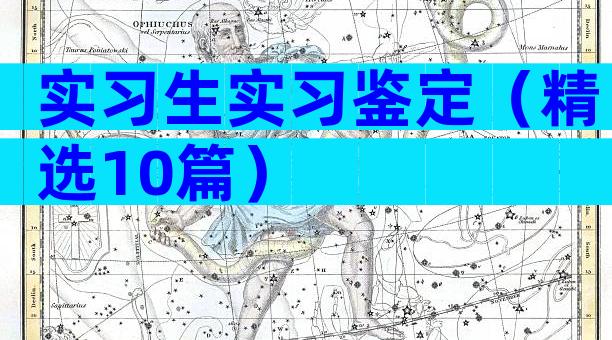 实习生实习鉴定（精选10篇）