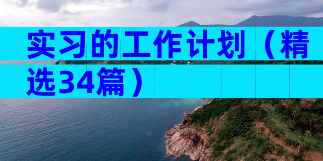 实习的工作计划（精选34篇）