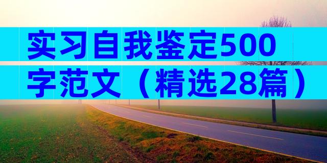 实习自我鉴定500字范文（精选28篇）