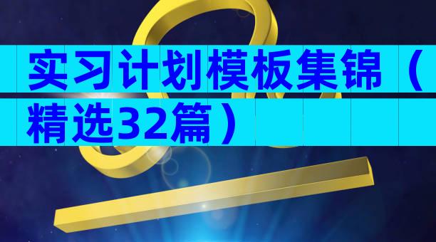 实习计划模板集锦（精选32篇）