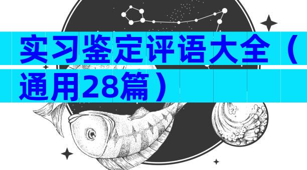 实习鉴定评语大全（通用28篇）