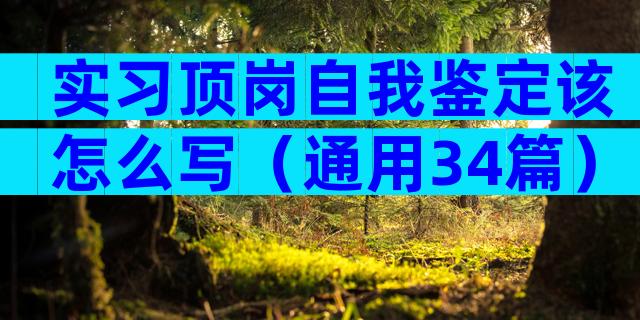 实习顶岗自我鉴定该怎么写（通用34篇）