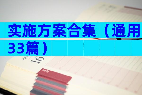 实施方案合集（通用33篇）