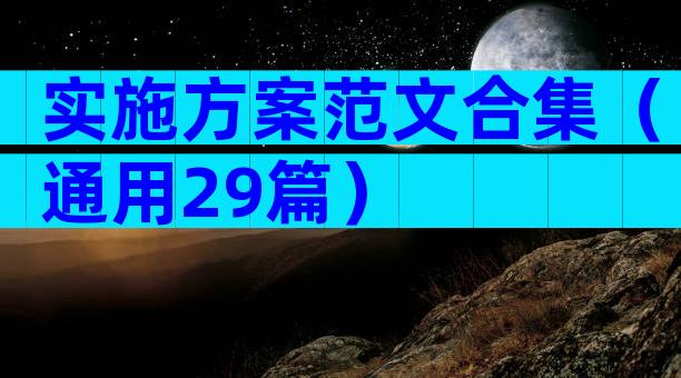 实施方案范文合集（通用29篇）