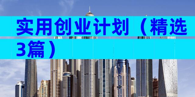 实用创业计划（精选3篇）