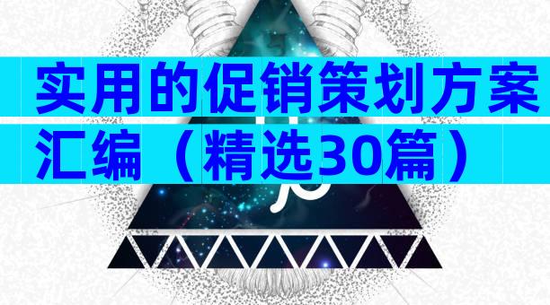 实用的促销策划方案汇编（精选30篇）