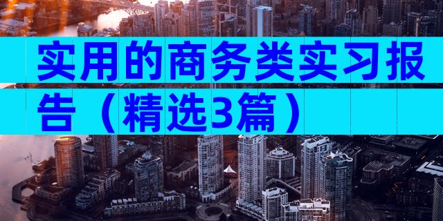 实用的商务类实习报告（精选3篇）