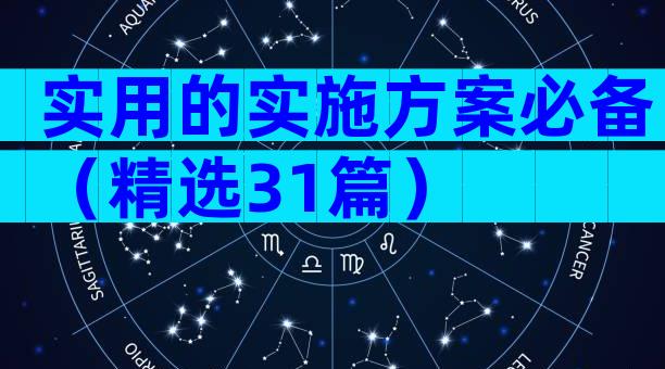 实用的实施方案必备（精选31篇）