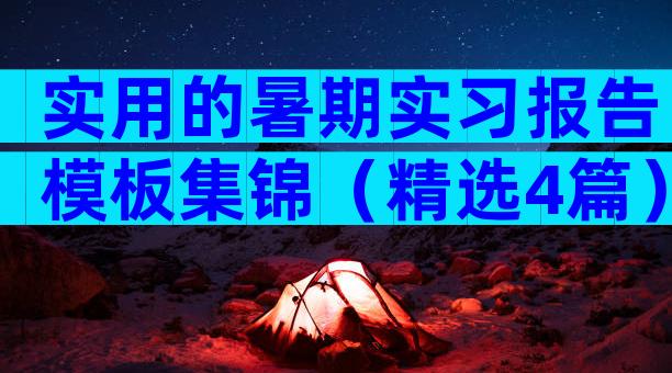 实用的暑期实习报告模板集锦（精选4篇）