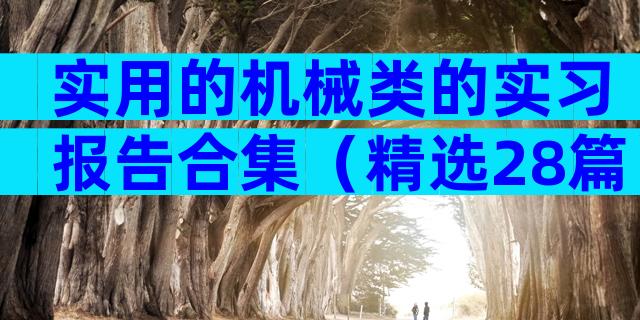 实用的机械类的实习报告合集（精选28篇）