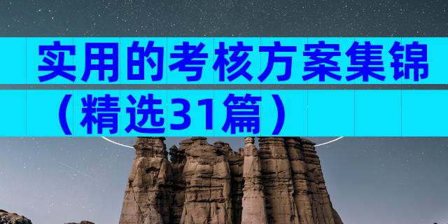 实用的考核方案集锦（精选31篇）