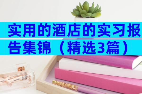 实用的酒店的实习报告集锦（精选3篇）