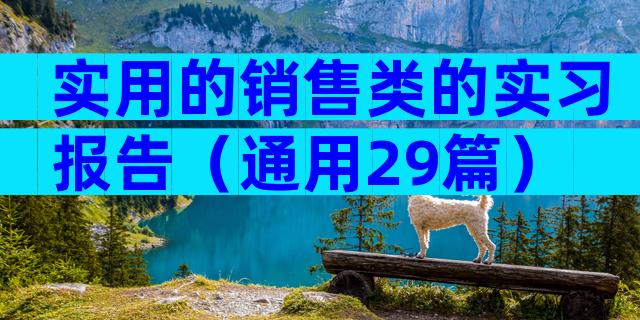 实用的销售类的实习报告（通用29篇）