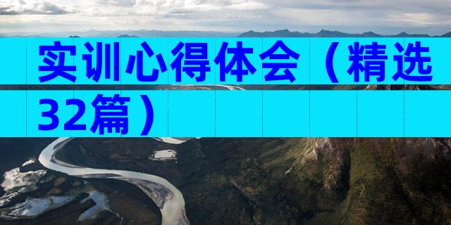 实训心得体会（精选32篇）