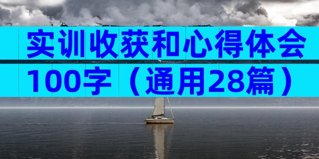 实训收获和心得体会100字（通用28篇）