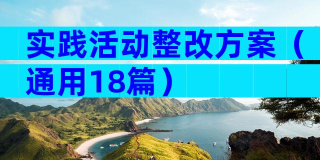 实践活动整改方案（通用18篇）