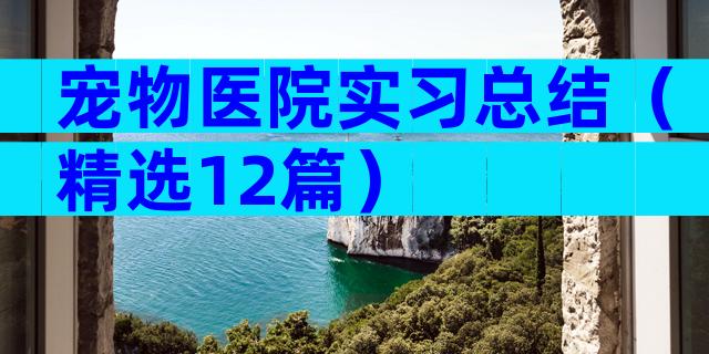 宠物医院实习总结（精选12篇）
