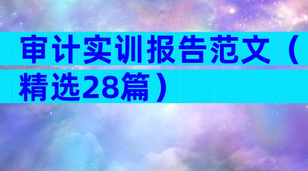 审计实训报告范文（精选28篇）