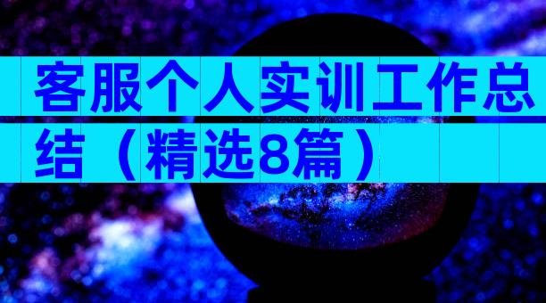 客服个人实训工作总结（精选8篇）