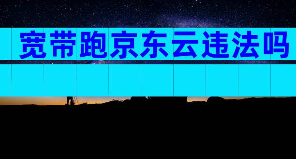 宽带跑京东云违法吗