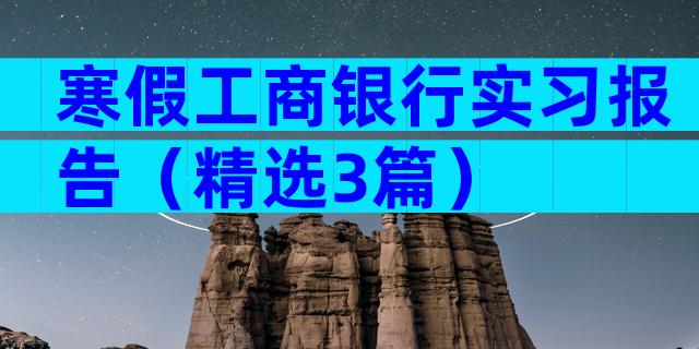 寒假工商银行实习报告（精选3篇）