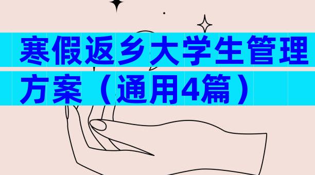 寒假返乡大学生管理方案（通用4篇）