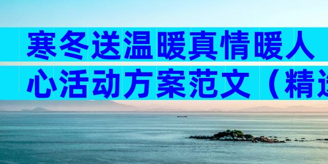 寒冬送温暖真情暖人心活动方案范文（精选28篇）