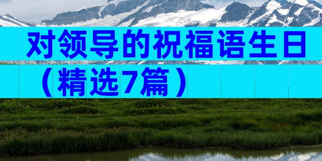 对领导的祝福语生日（精选7篇）