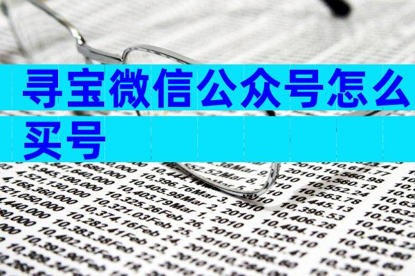 寻宝微信公众号怎么买号