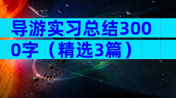 导游实习总结3000字（精选3篇）