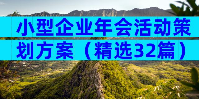 小型企业年会活动策划方案（精选32篇）
