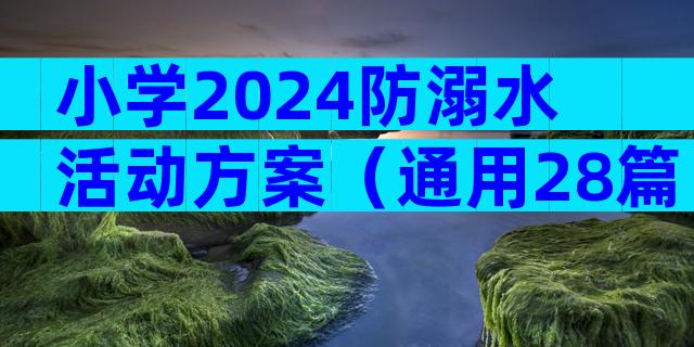小学2024防溺水活动方案（通用28篇）