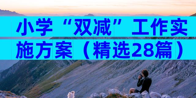 小学“双减”工作实施方案（精选28篇）