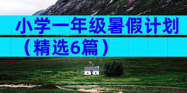 小学一年级暑假计划（精选6篇）