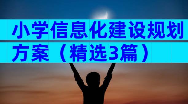 小学信息化建设规划方案（精选3篇）