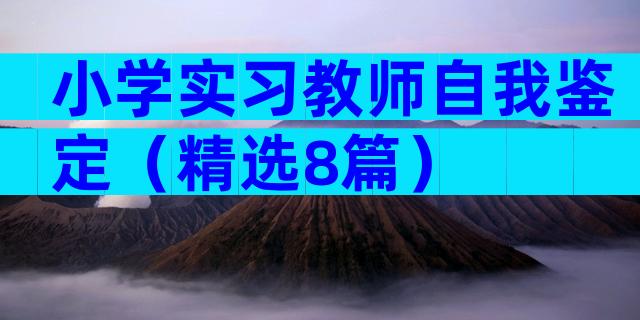 小学实习教师自我鉴定（精选8篇）