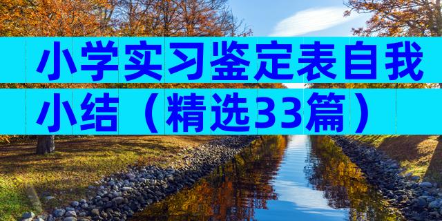 小学实习鉴定表自我小结（精选33篇）